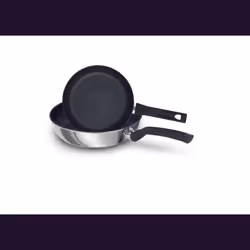 Prestige Frying Pan in Stainless Steel - Dishwasher Safe, 21 & 29 cm - Pack of 2