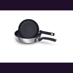 Prestige Frying Pan in Stainless Steel - Dishwasher Safe, 21 & 29 cm - Pack of 2