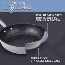 Prestige Scratch Guard Fry Pan Set Stainless Steel Non Stick Induction Cookware - Additional view 4