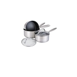 Prestige Scratch Guard Saucepan Set Stainless Steel Non Stick Induction Cookware