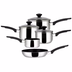 Prestige Cookware Set in Stainless Steel Dishwasher Safe Fry Pans - Pack of 5
