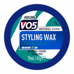 VO5 Styling Hair Wax for Natural Shine and Rework Hold for Men 75ml, 6 Pack