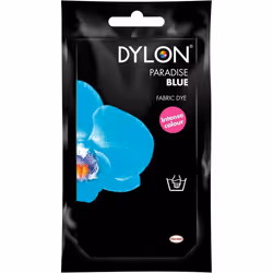 DYLON Hand Dye, Fabric Dye Sachet for Clothes, Soft Furnishings and Projects, 50 g - Paradise Blue