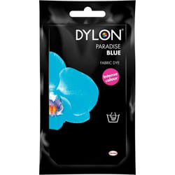 DYLON Hand Dye, Fabric Dye Sachet for Clothes, Soft Furnishings and Projects, 50 g - Paradise Blue