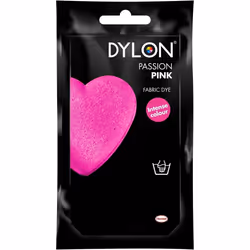 DYLON Hand Dye, Fabric Dye Sachet for Clothes, Soft Furnishings and Projects, 50 g - Passion Pink