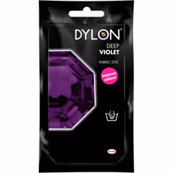 DYLON Hand Dye, Fabric Dye Sachet for Clothes, Soft Furnishings and Projects, 50 g - Deep Violet