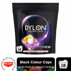Dylon Colour Caps for Dark Clothes, Laundry Pods, 18 Washes