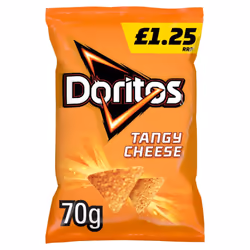 Doritos Tangy Cheese Tortilla Chips Crisps 70g ( pack of 15 )