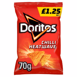 Doritos Chilli Heatwave Tortilla Chips Crisps 70g ( pack of 15 )