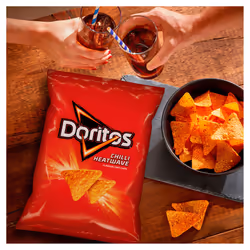 12 x Doritos Chilli Heatwave Tortilla Chips Snacks Sharing Bags 150g