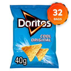 32 x Doritos Cool Original Tortilla Chips Crisps 40g Suitable for Vegetarians