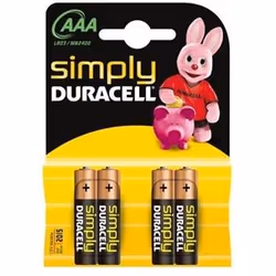 Duracell 002432, Single-use battery, AAA, Alkaline, 1.5 V, 4 pc(s), Blister