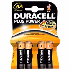 Duracell Plus Power, Single-use battery, AA, Alkaline, 1.5 V, 4 pc(s), 3250 mAh