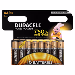 Duracell Plus Power, Single-use battery, AA, Alkaline, 1.5 V, 16 pc(s), Multicolour