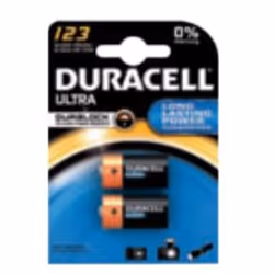 Duracell Ultra 123 BG2, Single-use battery, CR123A, Lithium, 3 V, 2 pc(s), Black, Orange