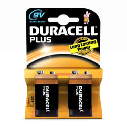 Duracell Plus MN1604 Alkaline 9 V Battery - 2-Pack