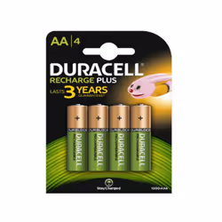 4 Duracell AA 1300 mAh PRE STAY CHARGE Rechargeable Batteries NiMH HR6,1.2V