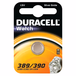 Duracell 389/390, Single-use battery, Silver-Oxide (S), 1.5 V, 1 pc(s), Silver, Button/coin