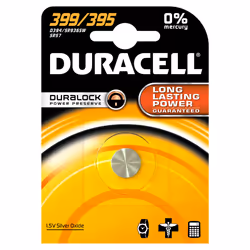 Duracell 399/395, Single-use battery, SR57, Silver-Oxide (S), 1.5 V, 1 pc(s), Button/coin