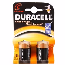 Duracell 2 LR14 C, Single-use battery, C, Alkaline, 1.5 V, 2 pc(s), Black, Orange