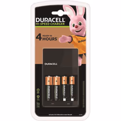 Duracell Hi-Speed Value AA/AAA Battery Charger CEF14 + 2 AA & 2 AAA Rechargeable