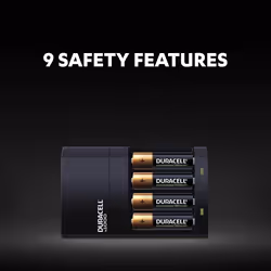 Duracell Hi-Speed Value AA/AAA Battery Charger CEF14 + 2 AA & 2 AAA Rechargeable