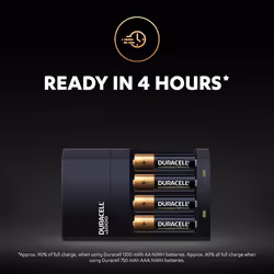 Duracell Hi-Speed Value AA/AAA Battery Charger CEF14 + 2 AA & 2 AAA Rechargeable - Additional view 5