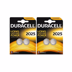 4 x Duracell CR2025 3V Lithium Coin Cell Battery 2025, DL2025, BR2025, SB-T14