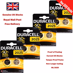 Duracell CR2025 3V Battery Lithium Coin Cell Battery DL2025 with Baby Secure Technology Pack of 8