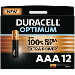 Duracell NEW Optimum AAA Alkaline Batteries [Pack of 12], 1.5 V LR03 MX2400