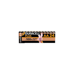 Plus AA Batteries (24 Pack) - Alkaline 1.5V - Up To 100% Extra Life - Reliability For Everyday Devices - 0% Plastic Packaging - 10 Year Storage - LR6