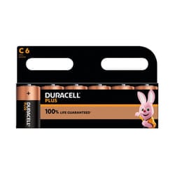Duracell Plus C Battery Alkaline 100% Life Pack of 6 5009814 DU14191