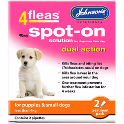Johnson's 4 Flea Spot-On for Puppy & Small Dog 2 Vial Pack