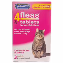 Johnson's 4fleas Kitten/Cat Tabs(x3)