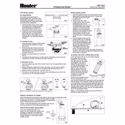 HUNTER PGP Ultra Rotor Head w/Adjustment Key & Nozzle Rack x 5