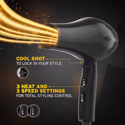 Wahl Hairdryer, PowerPik 2, Dryer for Women, Hair Dryer with Pik Attachment, Afro Hairdryer, Afro-Caribbean Hair, Three
