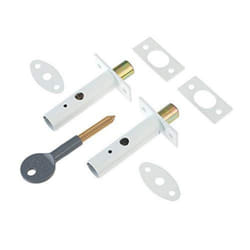 Yale P-2PM444-WE-2 Door Security Bolt  White Finish  Pack of 2  Standard Security  Visi Packed  Suitable for hinged and Wooden Doors