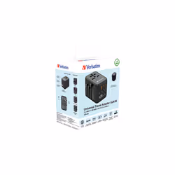 Verbatim UTA-05 65W GaN III Universal Travel Adapter with 2 x USB-C PD & QC 4+ & 2 x USB-A ports - Additional view 4
