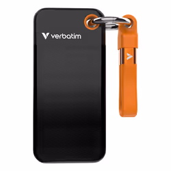 Verbatim Pocket SSD USB 3.2 Gen 2 1TB Black/Orange, 1 TB, USB Type-C, 3.2 Gen 2 (3.1 Gen 2), 1000 MB/s, 10 Gbit/s, Black, Ora ...