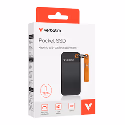 Verbatim Pocket SSD USB 3.2 Gen 2 1TB Black/Orange