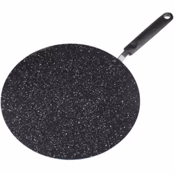 Marble Non Stick Aluminium Flat Tawa Pan Black 30cm
