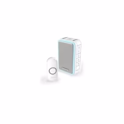 Wireless Portable Doorbell with Halo Light and Push Button  White