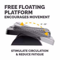 Fellowes Foot Rest Under Desk - Refresh Foot Support Ergonomic Foot Rest with 2 Height Adjustments & Massage Surface - Foot Rest Stool for Office & Home - Black - Additional view 4