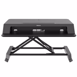 Fellowes Sit Stand Desk Riser - Lotus LT Height Adjustable Sit Stand Desk Converter with Convenient Device Channel - No Assembly Required - Max Weight 17KG - Black - Additional view 5