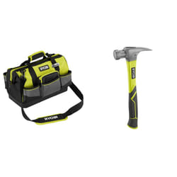 RSSSTB1 Small Tool Bag & RH16FSS 16oz Framing Hammer,Green, Black
