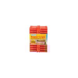 Plasplugs RP 187 Solid Wall Super GripsÃ¢ÂÂ¢ Fixings Red (300)