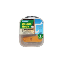 Plasplugs Hollow Door Hook White Double [DHW133]
