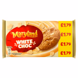 Maryland Cookies White Choc 180g ( Pack of 8 )