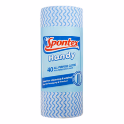 Spontex All Purpose Cloths on a Roll x 40 (Pack of 3, Total 120 Cloths)