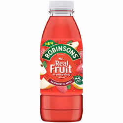 Robinsons Real Fruit Raspberry & Apple Juice Drink - 24x500ml